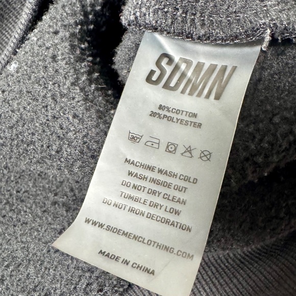 SDMN Black Graphic Cotton Blend Hoodie Sz XXL - Picture 4 of 5